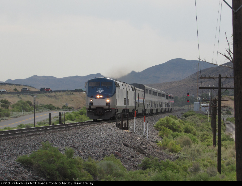 Ending our trip with the same Amtrak consist that greeted us in Winnemucca a week ago